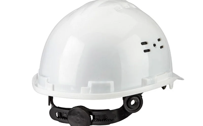Каска защитная (белая)/храповик - Фото 1