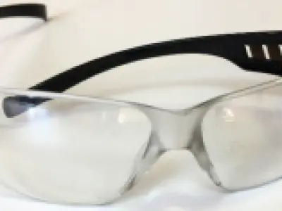 Очки защитные открытого типа, черная душка (прозрачные)