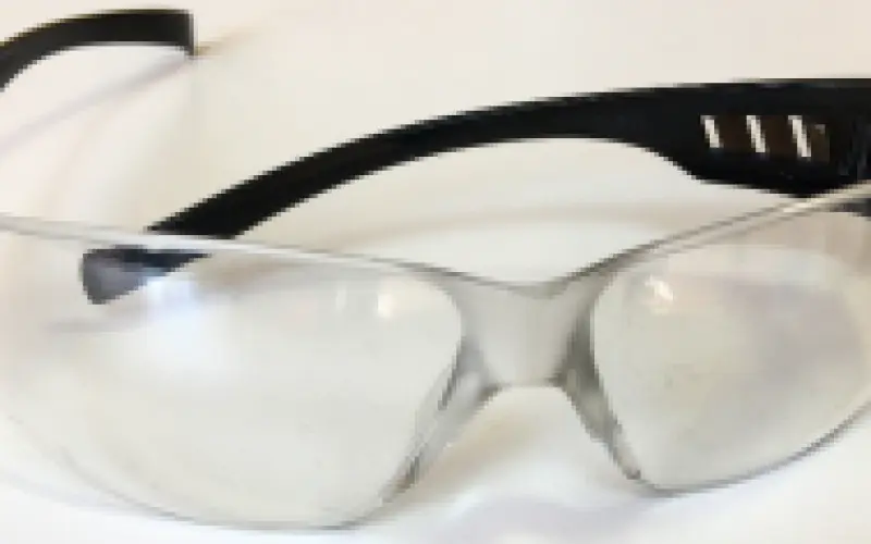 Очки защитные открытого типа, черная душка (прозрачные) - Фото 1