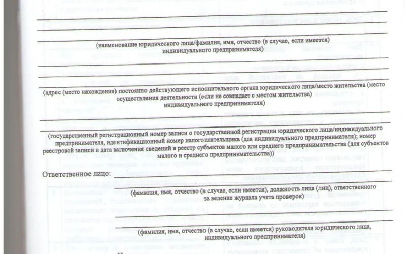 Журнал учета проверок юридического лица, индивидуального предпринимателя, проводимых органами государственного контроля (надзора), органами муниципального контроля - Фото 2