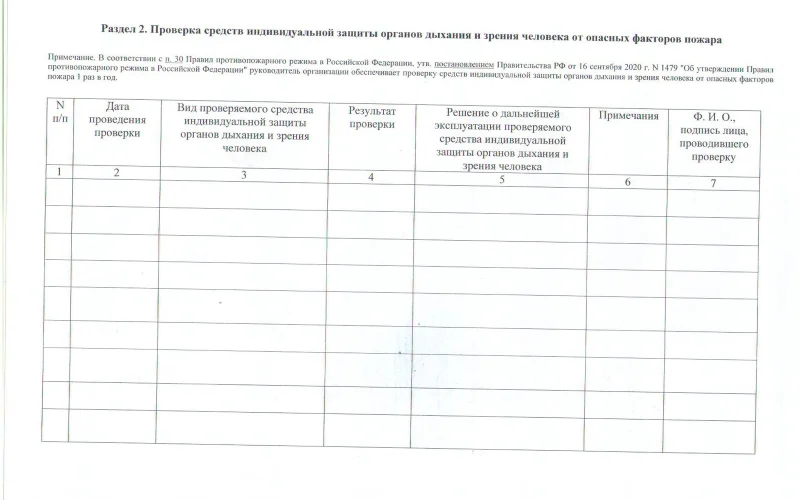 Журнал эксплуатации систем противопожарной защиты - Фото 5