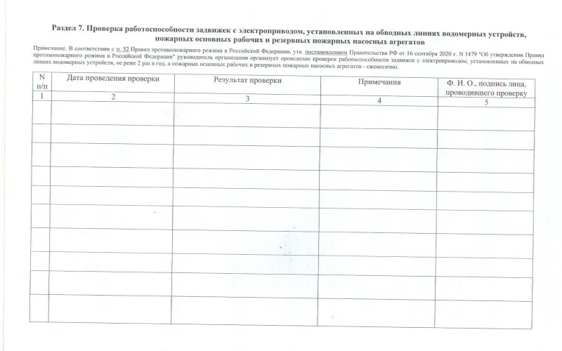 Журнал эксплуатации систем противопожарной защиты - Фото 10